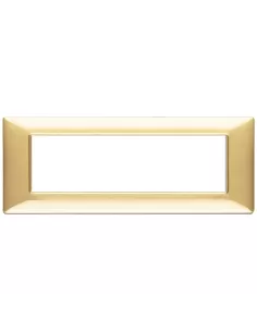 Vimar 14657.24 Plaque 7 modules, Or poli, Plana